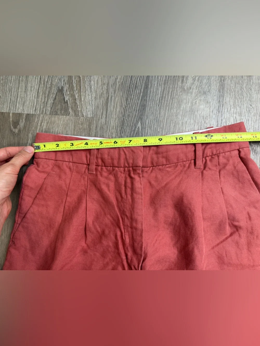 Aritzia Wilfred The Effortless Pants Linen Warm Sienna Red Size 8 Trousers - Picture 5 of 10